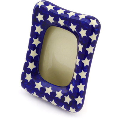 Polish Pottery Picture Frame 6&quot;