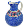 Polish Pottery Pitcher 10 Cup Front Porch Blooms