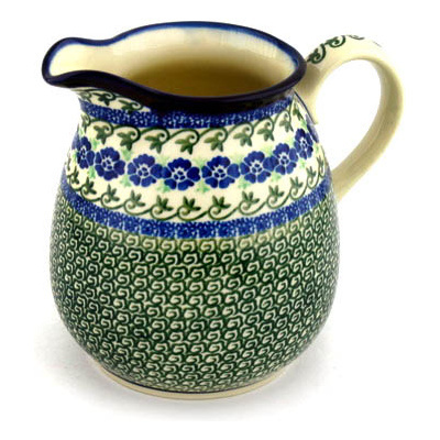 Polish Pottery Pitcher 6 Cup Bayou Song
