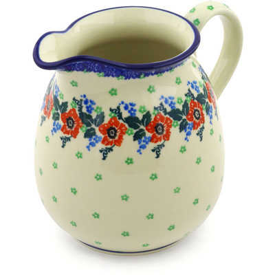 Polish Pottery Pitcher 6 Cup