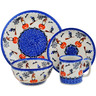 Polish Pottery Place Setting 10&quot; Spooky Town