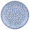 Polish Pottery Plate 10&quot; Blue Confetti