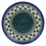 Polish Pottery Plate 10&quot; Blue Daisies