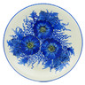 Polish Pottery Plate 10&quot; Blue Poppy Dream UNIKAT