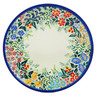Polish Pottery Plate 10&quot; Floral Abundance UNIKAT
