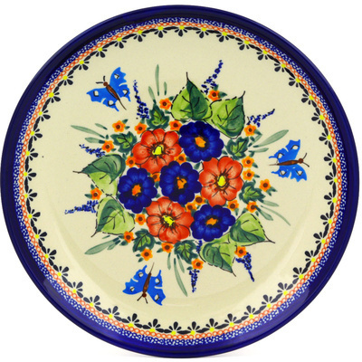 Polish Pottery Plate 10&quot; Spring Splendor UNIKAT