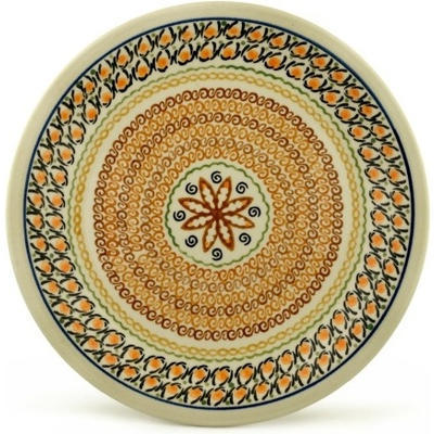 Polish Pottery Plate 11&quot; Butterscotch