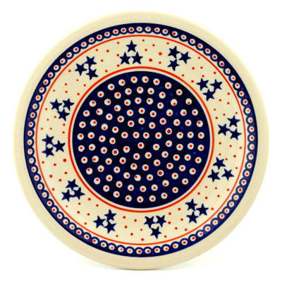 Polish Pottery Plate 11&quot; Fourth Of July