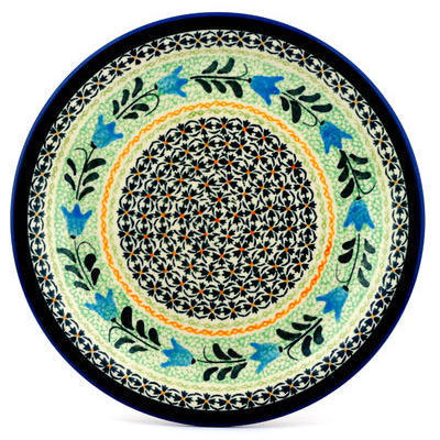 Polish Pottery Plate 11&quot; Goddess Garland UNIKAT
