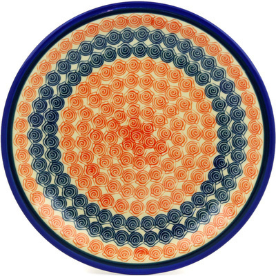 Polish Pottery Plate 11&quot; Rose Tips