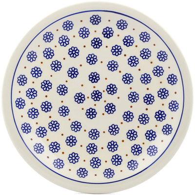 Polish Pottery Plate 11&quot; Simple Daisies