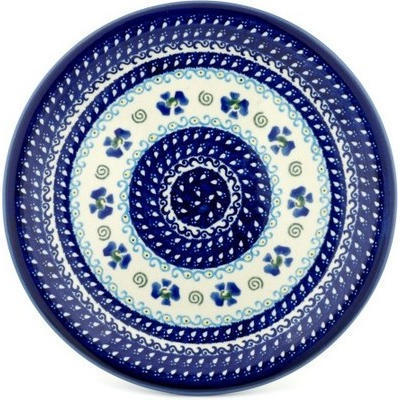 Polish Pottery Plate 11&quot; Spring Violets