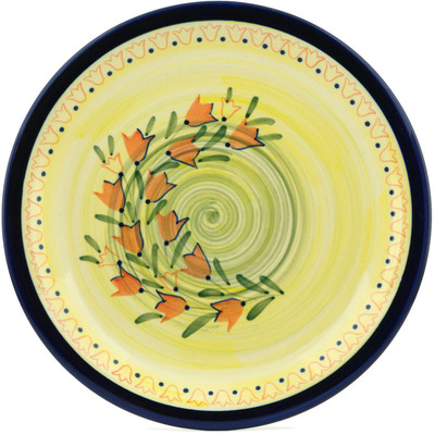 Polish Pottery Plate 11&quot; Sunny Side Up