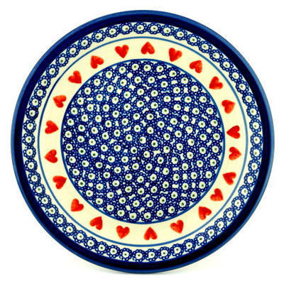Polish Pottery Plate 11&quot; Sweetheart
