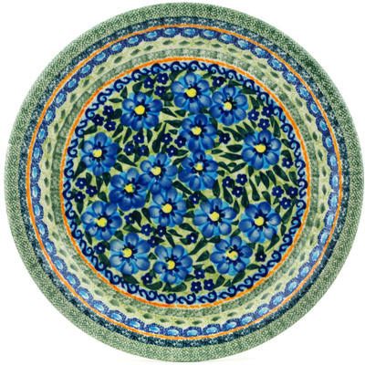 Polish Pottery Plate 11&quot; Texas Poppy UNIKAT