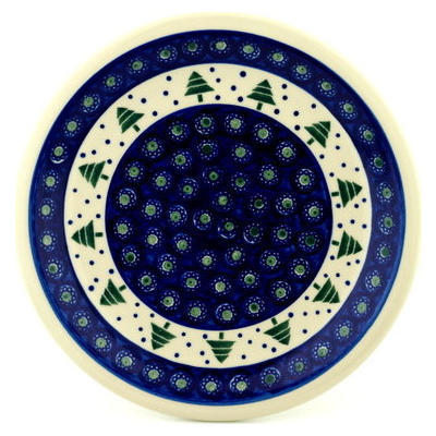 Polish Pottery Plate 11&quot; Twinkling Evergreen