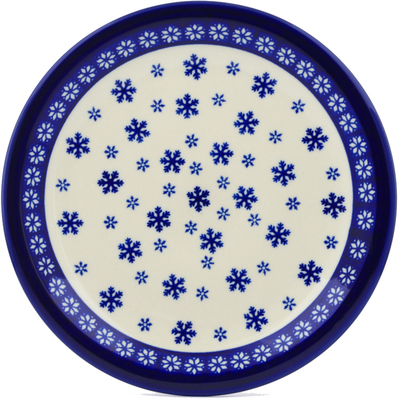 Polish Pottery Plate 11&quot; Winter Flowers