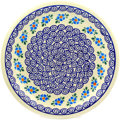 Polish Pottery Plate 11&quot; Zen Floral