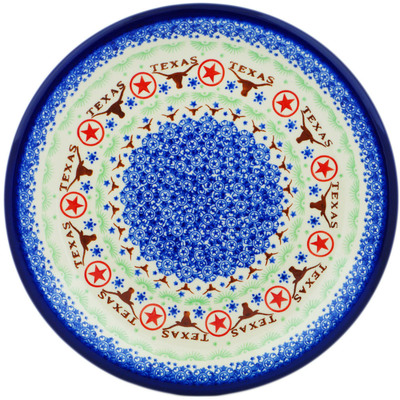 Polish Pottery Plate 14&quot; Texas State