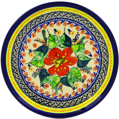 Polish Pottery Plate 6&quot; Summer Sleandor UNIKAT