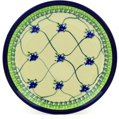 Polish Pottery Plate 7&quot; Country Trellis