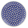 Polish Pottery Plate 7&quot; Daisy Stamps