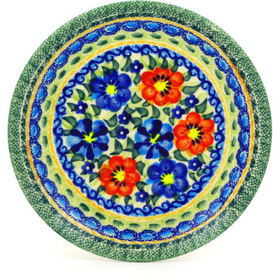 Polish Pottery Plate 7&quot; Floral Delight UNIKAT
