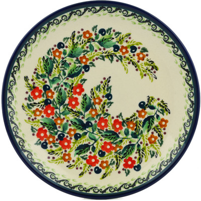 Polish Pottery Plate 7&quot; Floral Eden UNIKAT