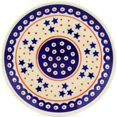 Polish Pottery Plate 7&quot; Fourth Of July