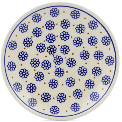 Polish Pottery Plate 7&quot; Simple Daisies