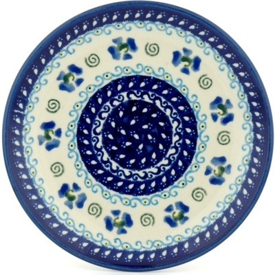 Polish Pottery Plate 7&quot; Spring Violets