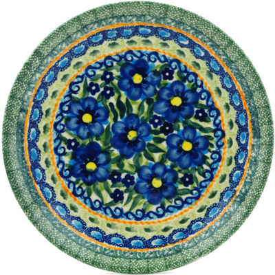 Polish Pottery Plate 7&quot; Texas Poppy UNIKAT