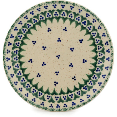 Polish Pottery Plate 7&quot; Trio Dots