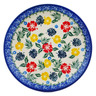 Polish Pottery Plate 7&quot; Tropical Florals
