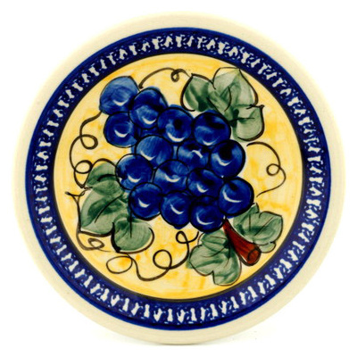 Polish Pottery Plate 7&quot; Tuscan Grapes