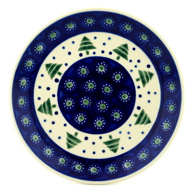 Polish Pottery Plate 7&quot; Twinkling Evergreen