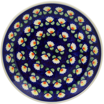 Polish Pottery Plate 7&quot; Waterlily