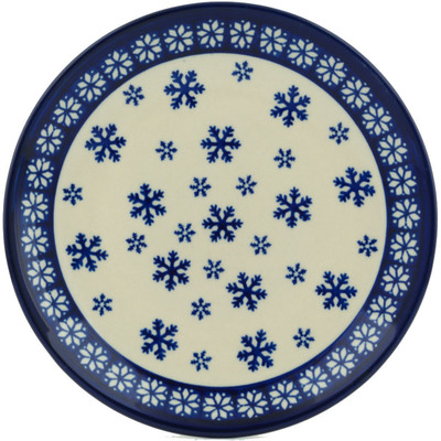 Polish Pottery Plate 7&quot; Winter Flowers
