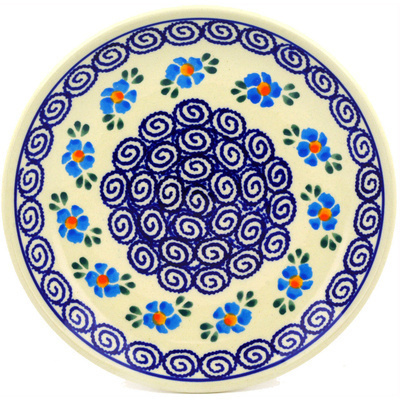 Polish Pottery Plate 7&quot; Zen Floral