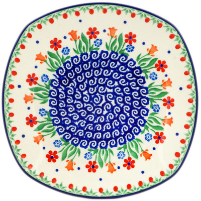 Polish Pottery Plate 8&quot; Babcia&#039;s Garden