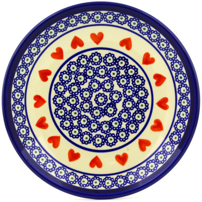 Polish Pottery Plate 8&quot; Sweetheart