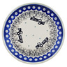 Polish Pottery Plate 8&quot; Tractor Trails