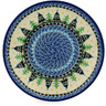 Polish Pottery Plate 9&quot; Christmas Evergreen