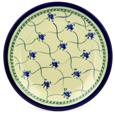 Polish Pottery Plate 9&quot; Country Trellis