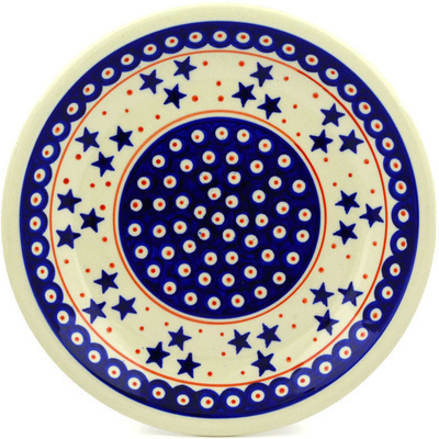 Polish Pottery Plate 9&quot; Fourth Of July