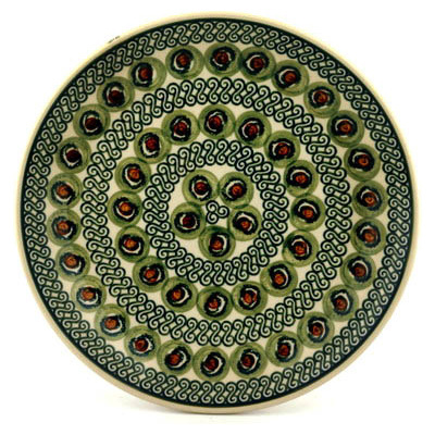 Polish Pottery Plate 9&quot; Olive You