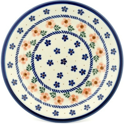 Polish Pottery Plate 9&quot; Peachy Keen