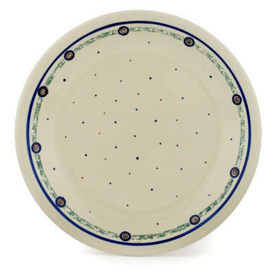 Polish Pottery Plate 9&quot; Polka Dot Sprinkle