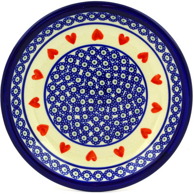 Polish Pottery Plate 9&quot; Sweetheart