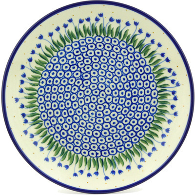 Polish Pottery Plate 9&quot; Water Tulip